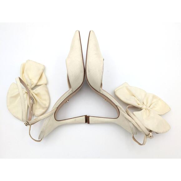 Sam Edelman Cream Heels with Bow Detail - Picture 5 of 14